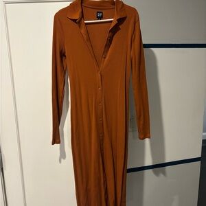 GAP Women's Long Sleeve Rust Dress